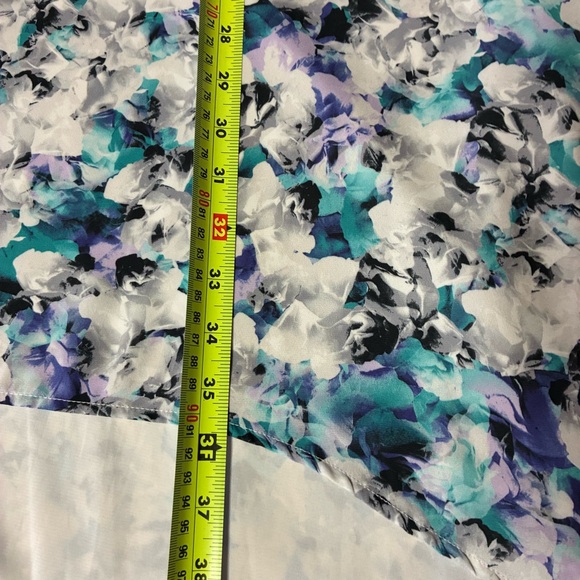 Sam Edelman Blue Floral Cut Out Racerback High-Low Dress - Picture 13 of 14